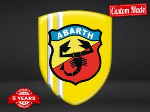 Fiat Abarth Badge Résine Course Style Autocollants Bombés Qualité